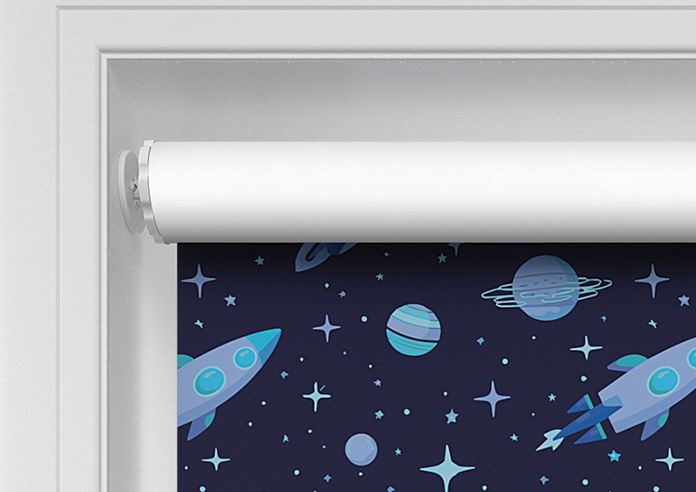 Rocket Adventure, Cosmic Blue - Twist&Fit Roller Blind - Image 9